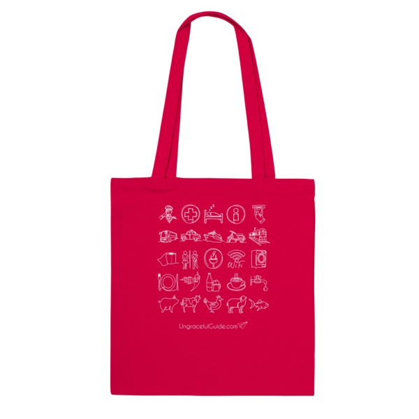 GlobaLingo Icons Travel Tote Bag red